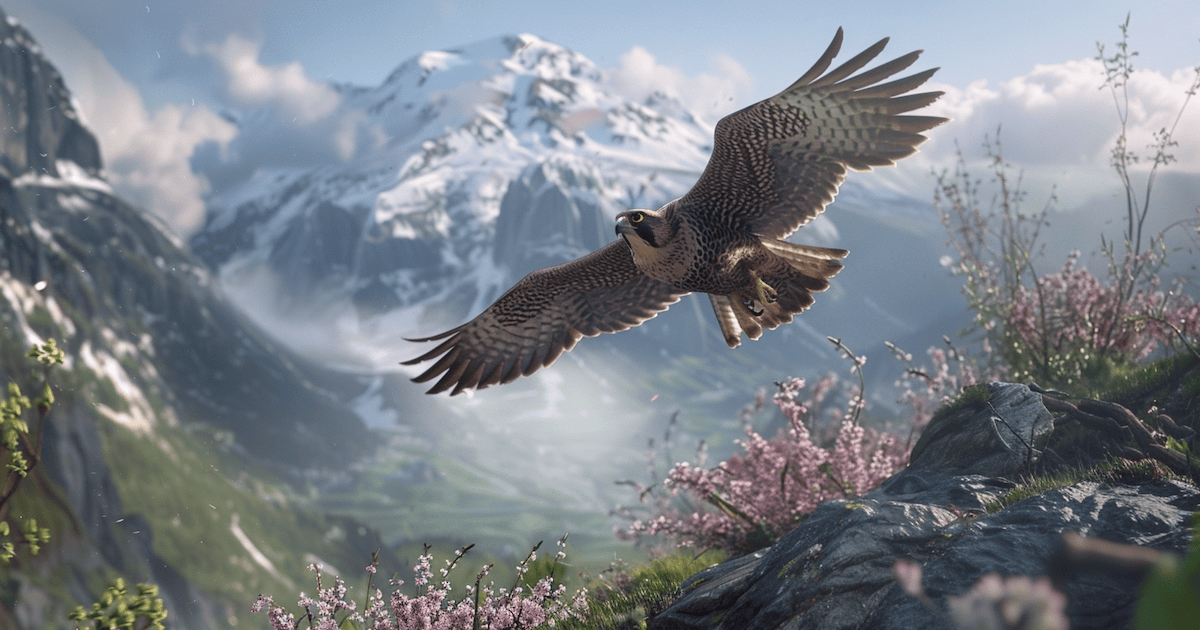 Brownridge's Peregrine Falcon, Lying in Wait in Spring