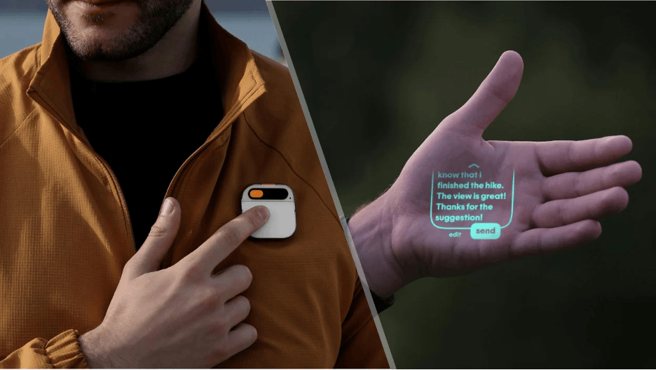 Humane AI Pin Projection